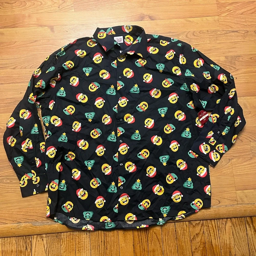 Men’s XXL Holiday Shirt Bundle – North Pole NWT + Polo Ralph Lauren Tee - Picture 3 of 5